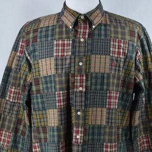 Ralph Lauren Men's Custom Fit Patchwork XL LSS